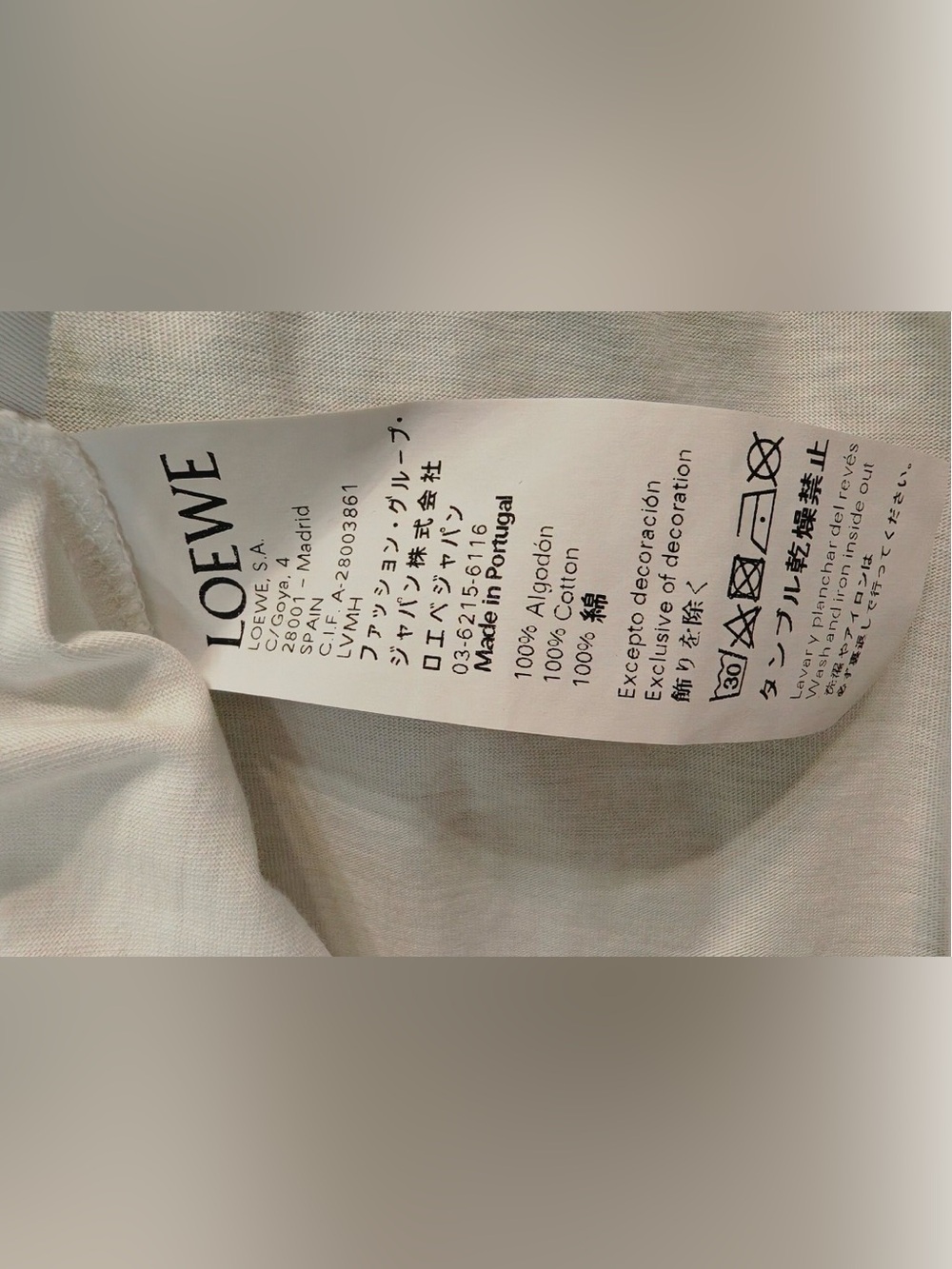 🚩steal Loewe Off-White Short Sleeve Anagram Chest Tee - Picture 5 of 6
